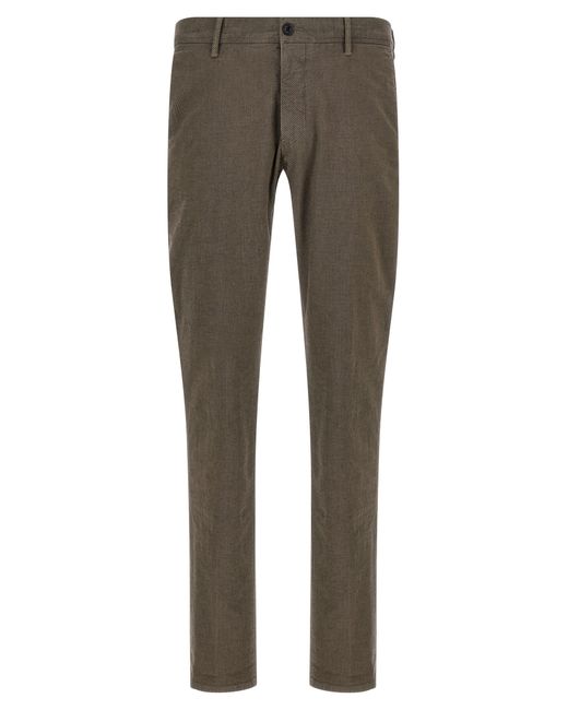 Incotex Gray Micro Check Pants for men