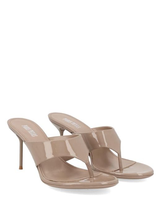 Paris Texas Natural Mules Lidia Calf Leather