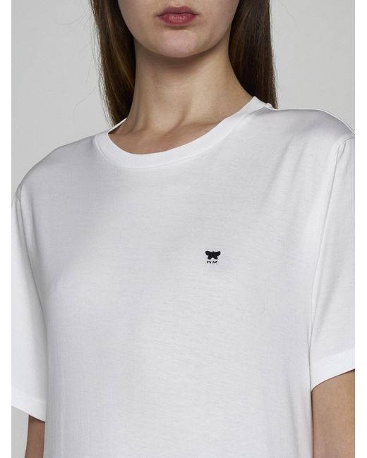 Weekend by Maxmara White Deodara Logo Cotton T-shirt