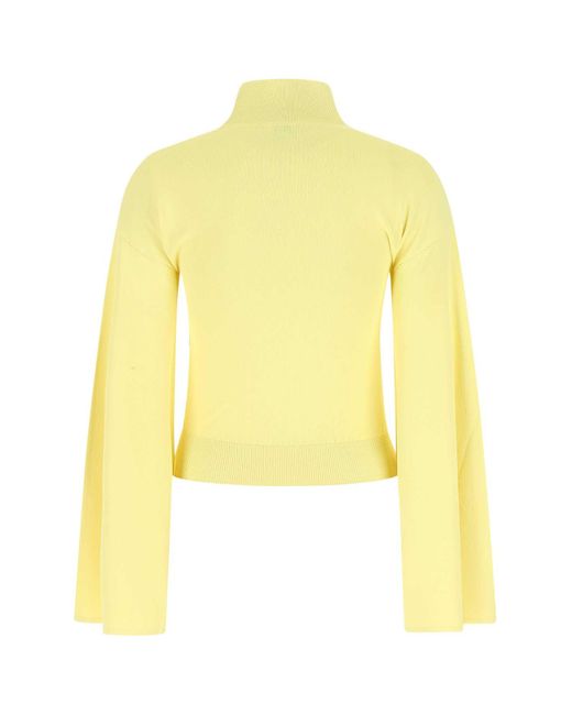 Loewe Yellow Pastel Stretch Viscose Blend Sweater