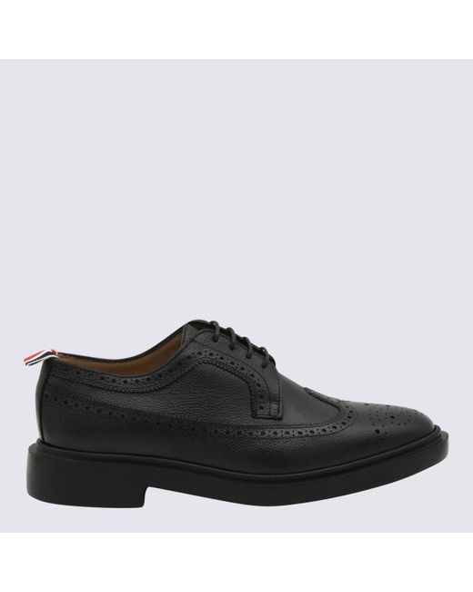 Thom Browne Black Leather Longwing Brogues for men
