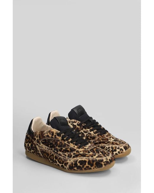 Date Brown Fuga Low Pony Sneakers