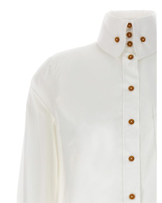 Vivienne Westwood White Classic Krall Shirt, Blouse