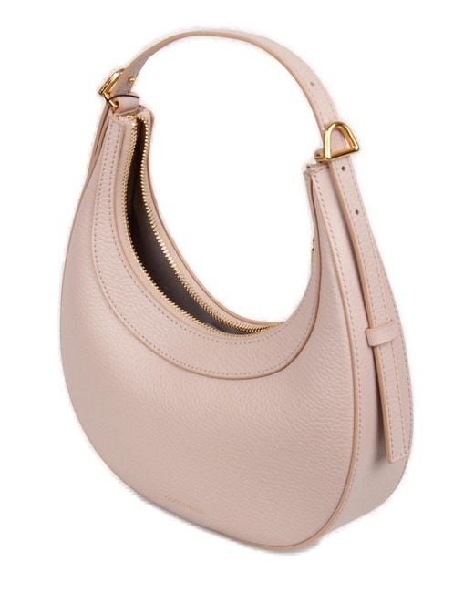 Coccinelle Pink Whisper Logo Stamp Shoulder Bag