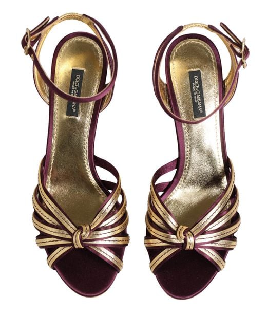 Dolce & Gabbana Natural Keira Pearl Heels Sandals Shoes Silk Viscose Lamb