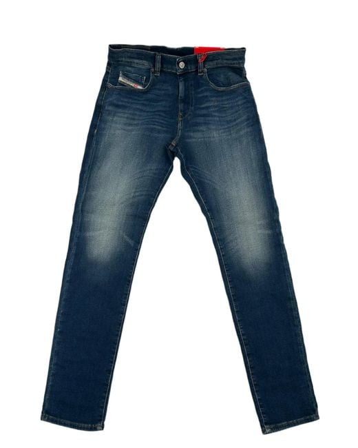 DIESEL Blue D-Strukt Skinny Fit Joggers Denim Jeans Clothing for men