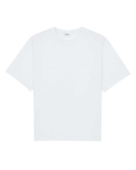 Saint Laurent White Cotton T-Shirt for men