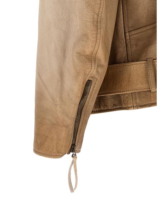 Golden Goose Deluxe Brand Brown Solid Notched Lapel Jacket for men