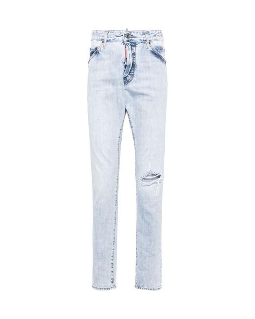 DSquared² White Cool Guy Distressed Jeans Clothing for men