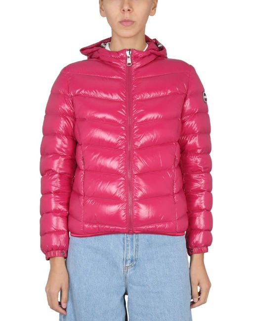 Colmar Red Down Jacket With Hood