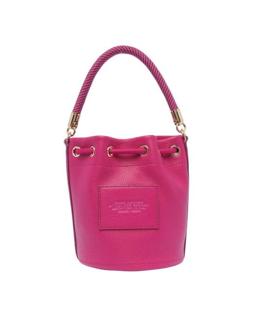 Marc Jacobs Pink The Leather Bucket Bucket Bag