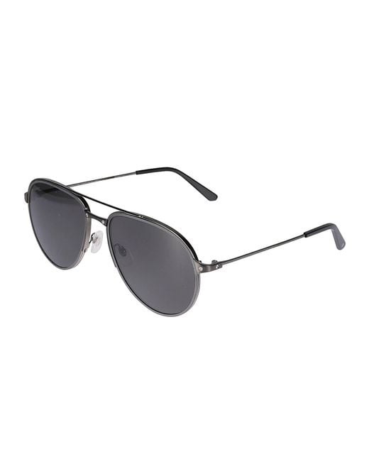 Cartier Gray Aviator Framed Sunglasses for men