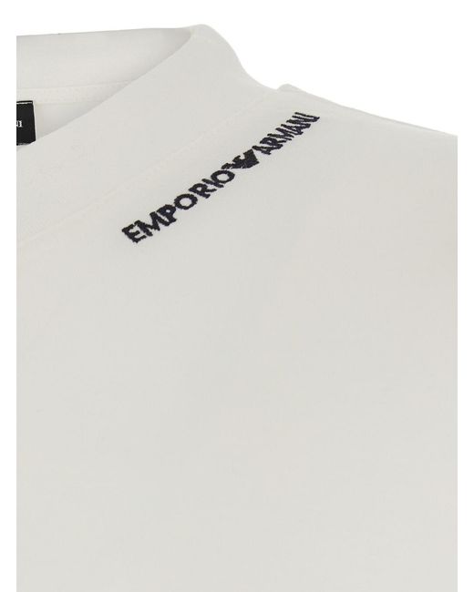 Emporio Armani White Long-Sleeved Modal T-Shirt T-Shirts for men