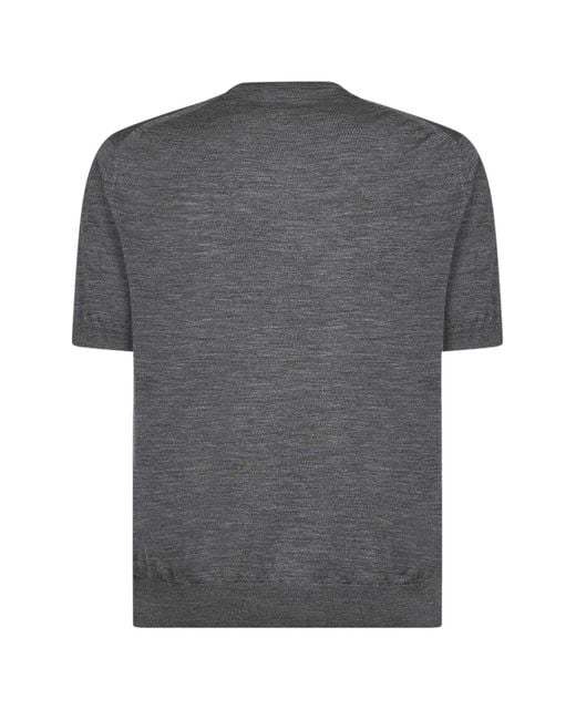 Prada Gray Crewneck Sweater Slate Virgin Wool for men