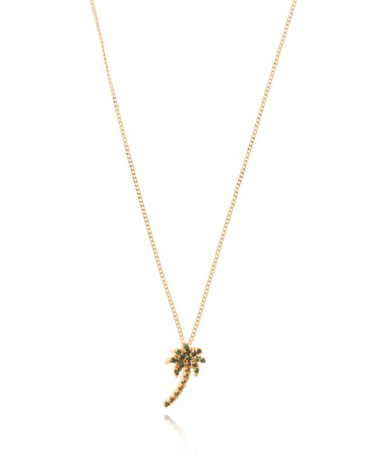Palm Angels Metallic Necklace With Logo