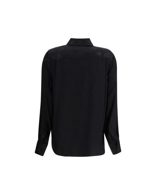 McQueen Black Viscose Pattern Shirt