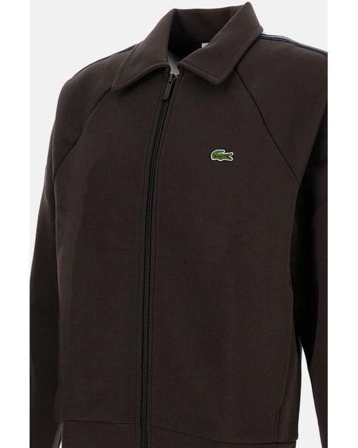 Lacoste Black Zip-Up Sweatshirt for men