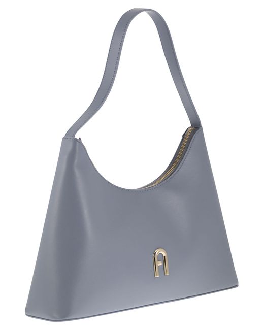 Furla Gray Diamante Small Shoulder Bag