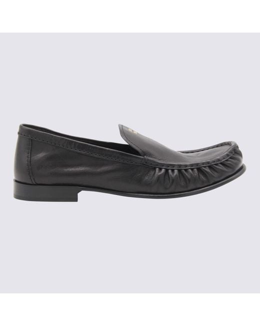 Miu Miu Black Leather Loafers