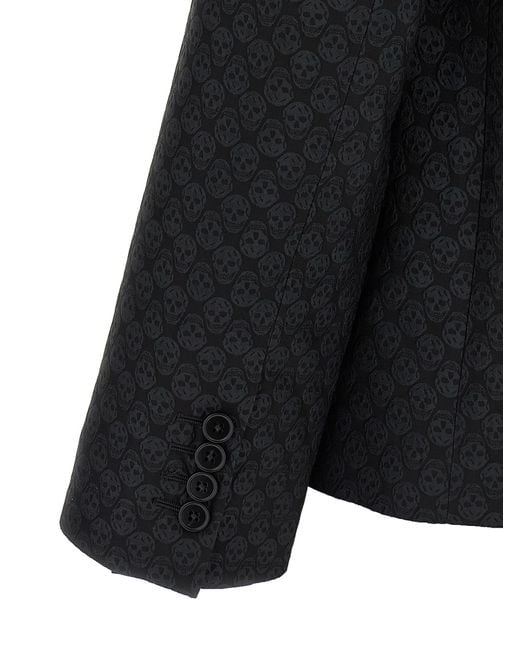 McQueen Black 'Skull' Blazer for men