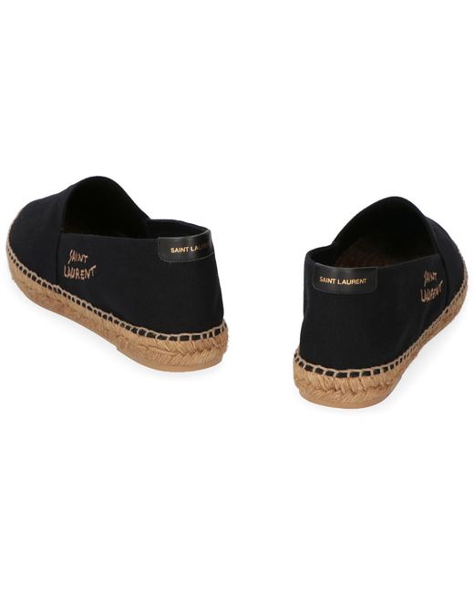 Saint Laurent Black Canvas Espadrilles for men