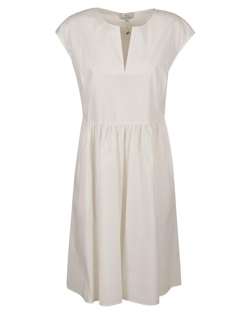 Woolrich White Poplin Short Dress