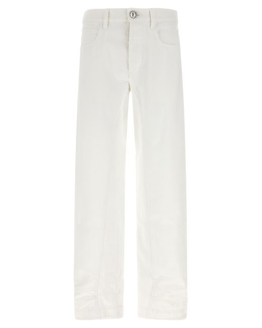 Jil Sander White Denim Jeans Cotton
