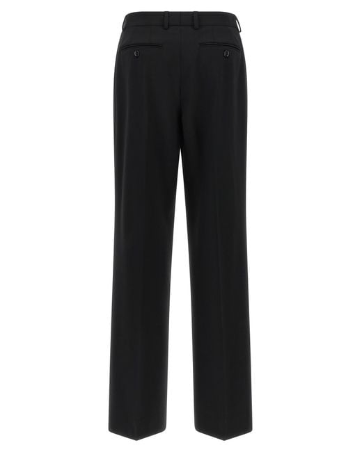 Dolce & Gabbana Black Virgin Wool Casual Pants