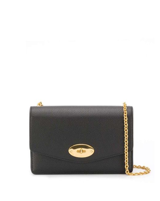 Mulberry Gray 'Small Darley' Shoulder Bag With Twist Closure
