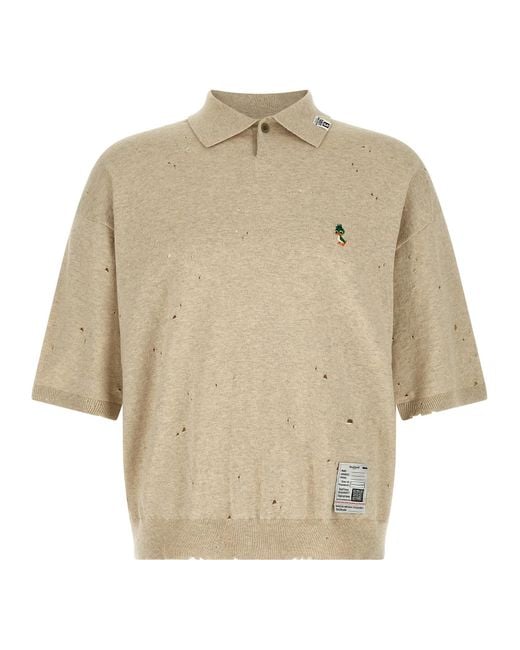 Maison Mihara Yasuhiro Natural Cotton Polo Shirt for men