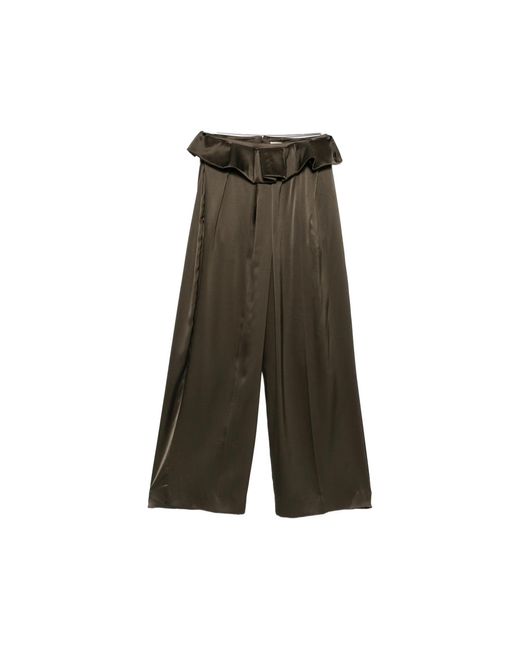 Khaite Green Pantalon Kira Dark Trousers