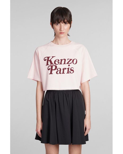 KENZO T-shirt In Rose-pink Cotton