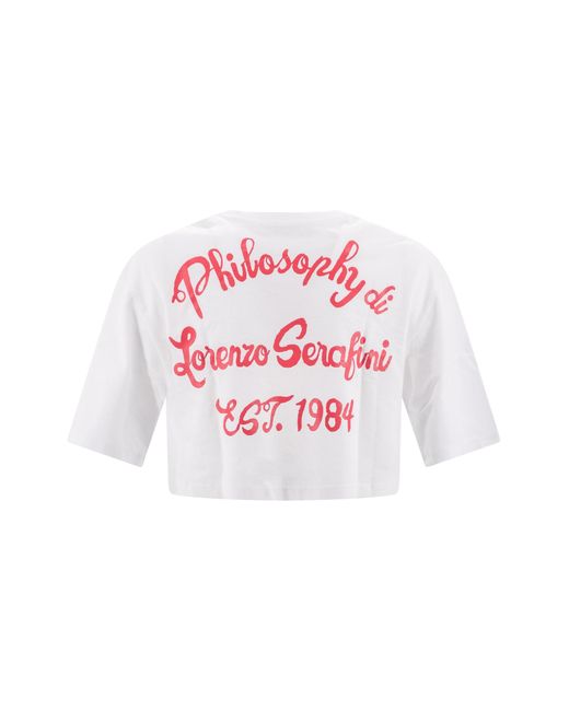 Philosophy Di Lorenzo Serafini White Logo-Print Sleeveless Cotton T-Shirt