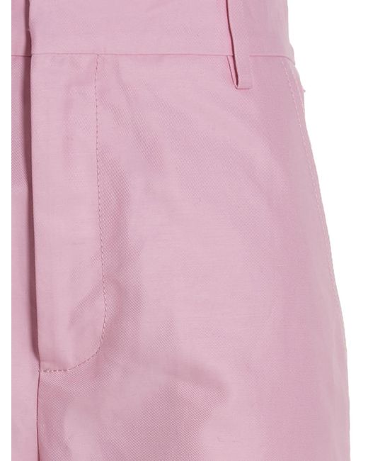 Marni Pink Logo Embroidery Pants
