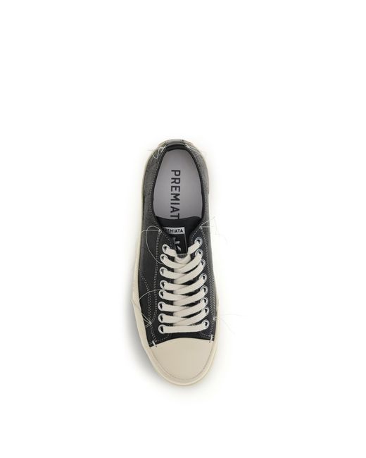 Premiata Black Sneakers Vince 015 Leather Upper: Calf Trainers for men