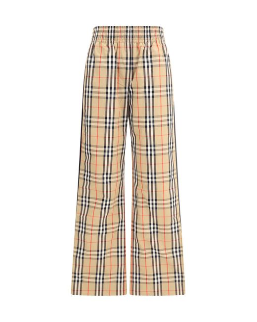 Burberry Women's Natural Check Cotton Pants