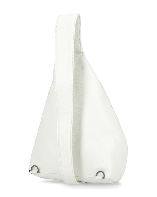 Discord Yohji Yamamoto White Leather Shoulder Bag