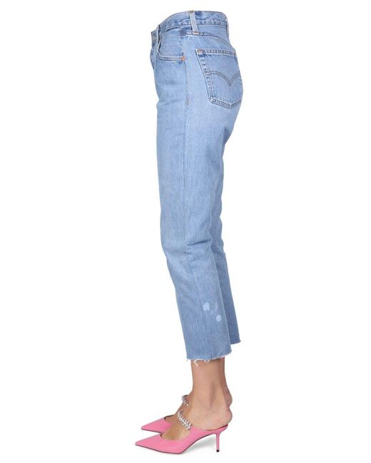 Re/done Blue Five Pocket Jeans