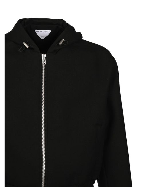 Bottega Veneta Black Drawstrings & Hood Jacket for men