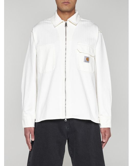 Carhartt White Redmond Cotton Shirt Jacket for men