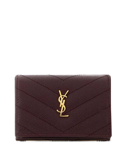 Saint Laurent Purple Plum Leather Wallet