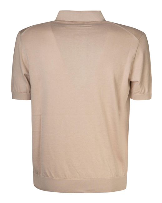 Zegna Natural Short-Sleeved Classic Polo Shirt for men