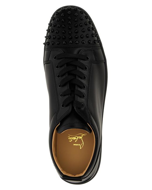 Christian Louboutin Black Calfskin Low Top Sneakers for men