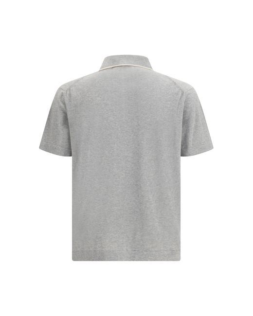 Cruna Gray Knitted Polo Shirt Cotton for men