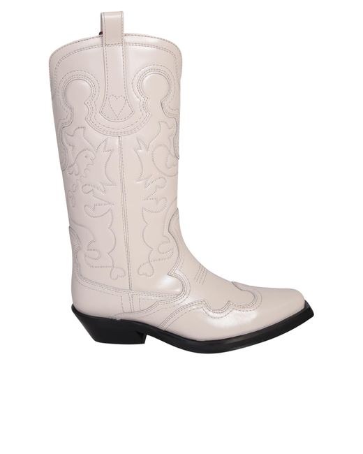 Ganni White Boots