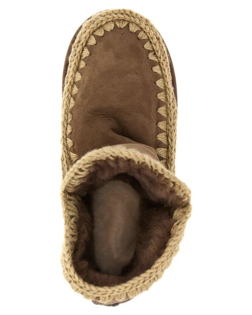 Mou Brown Eskimo 18 Glitter Logo Ankle Boots