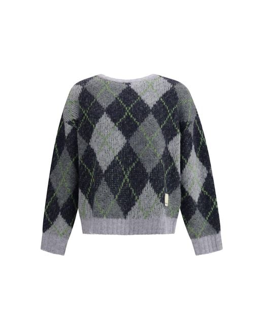 Emporio Armani Gray Rhombus Sweater for men