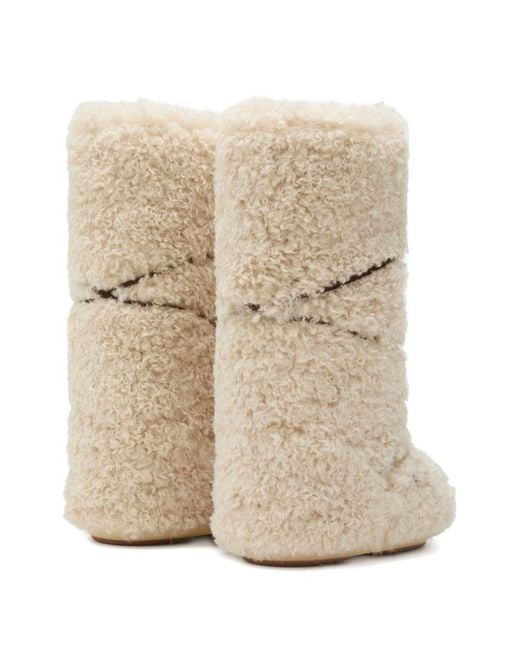 Moon Boot Natural Lace-Up Rubber Sole
