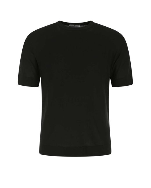 PT01 Black Cotton Blend T-shirt for men