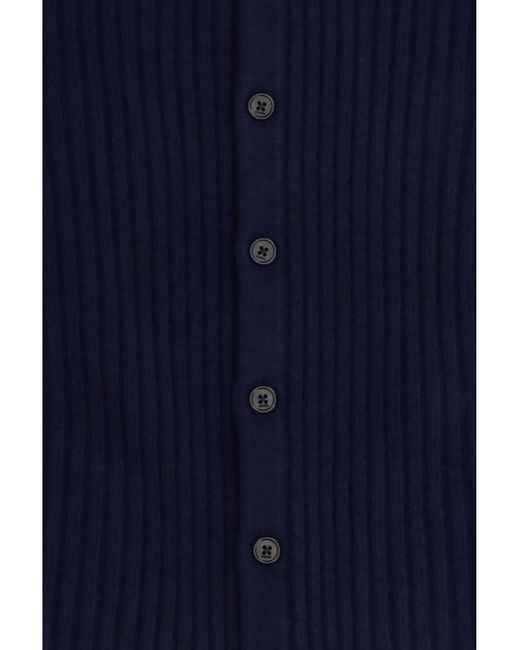 Gucci Blue Web Stripe Wool Sweater For Boy Merino Ovis Aries for men